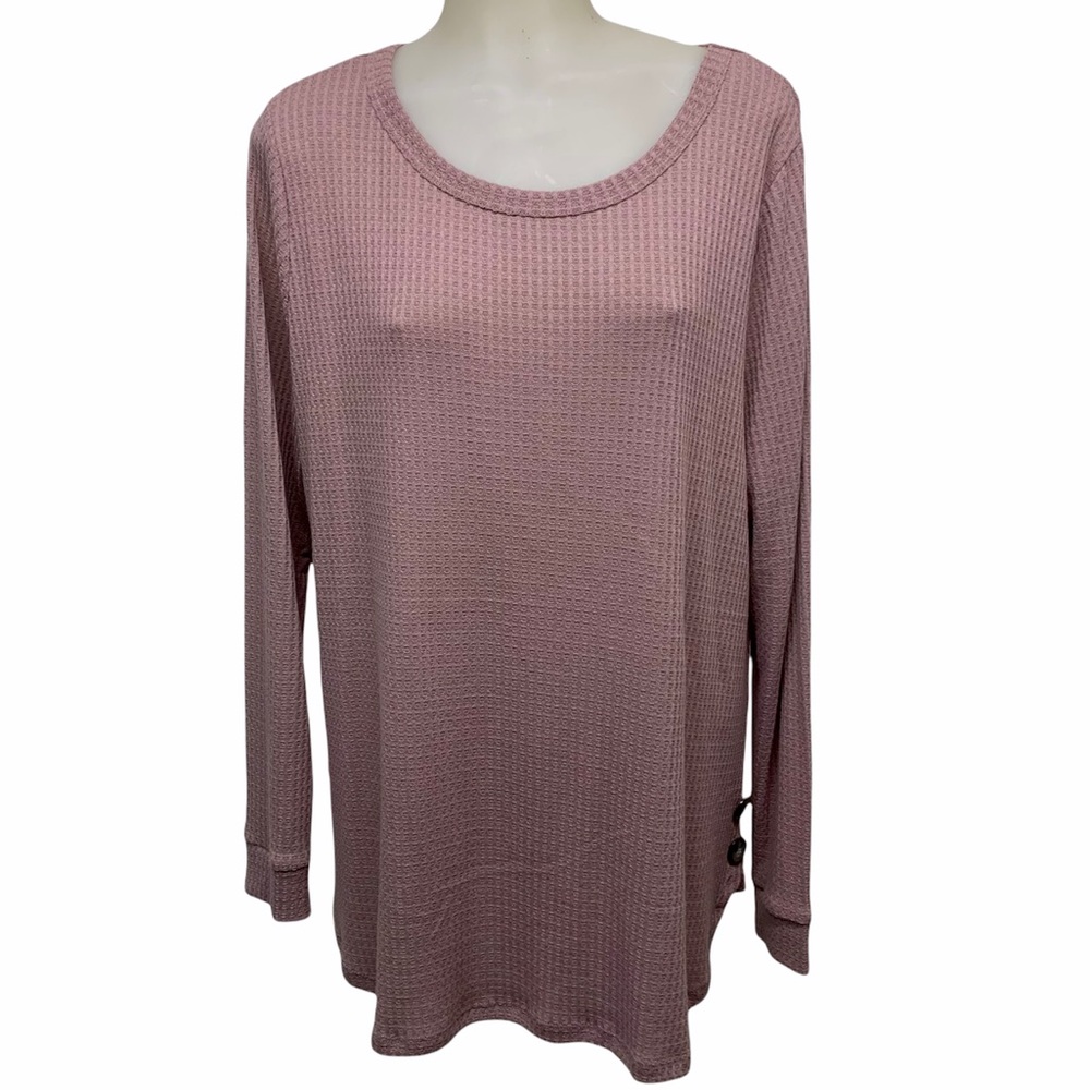 Lane Bryant Mauve Tunic Textured Top -Sz 14/16 NWT